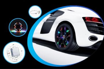 12v LED Solar Energy Car Wheel led Lights